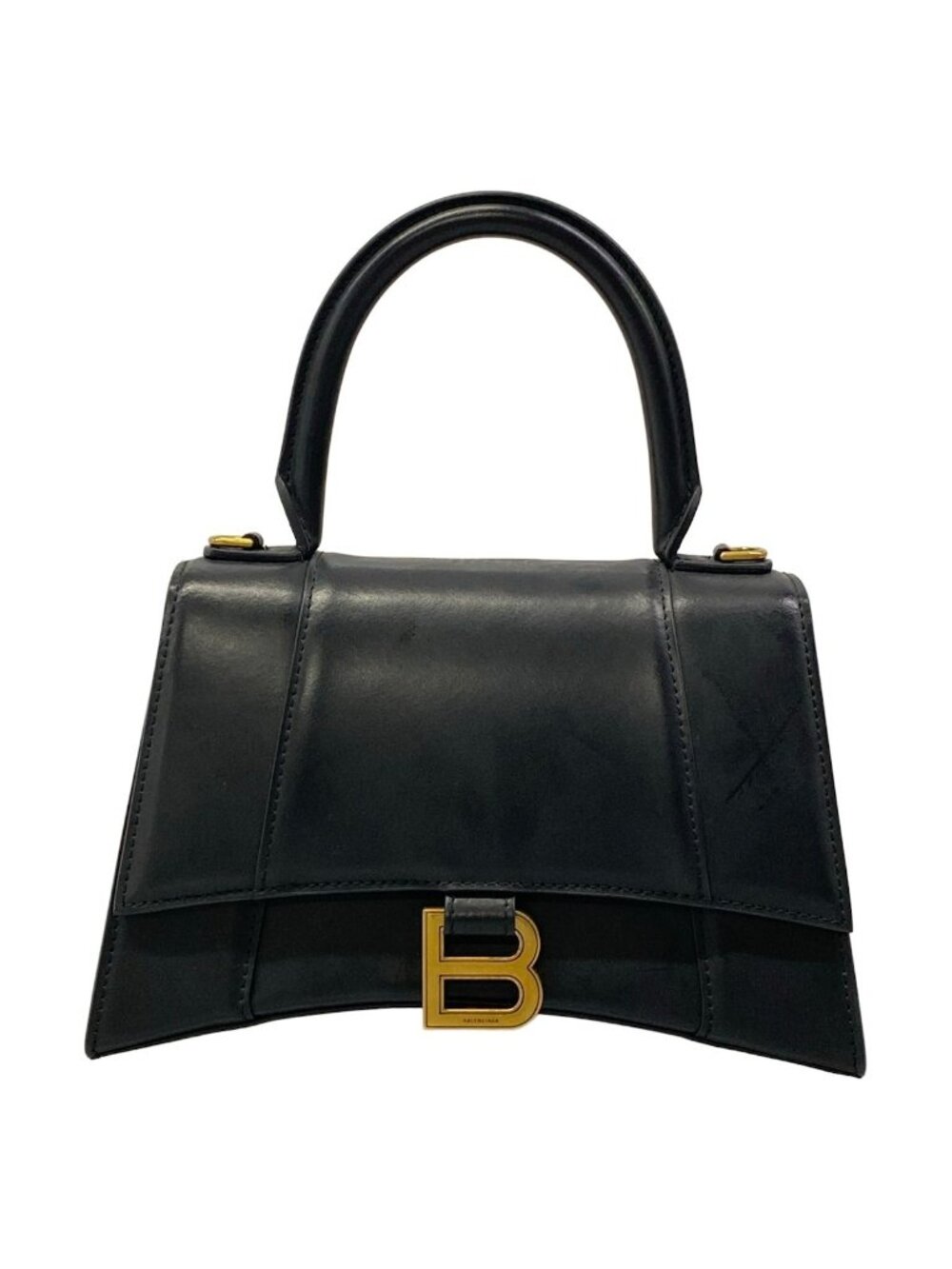 Balenciaga Handbag Hourglass Small Black Leather